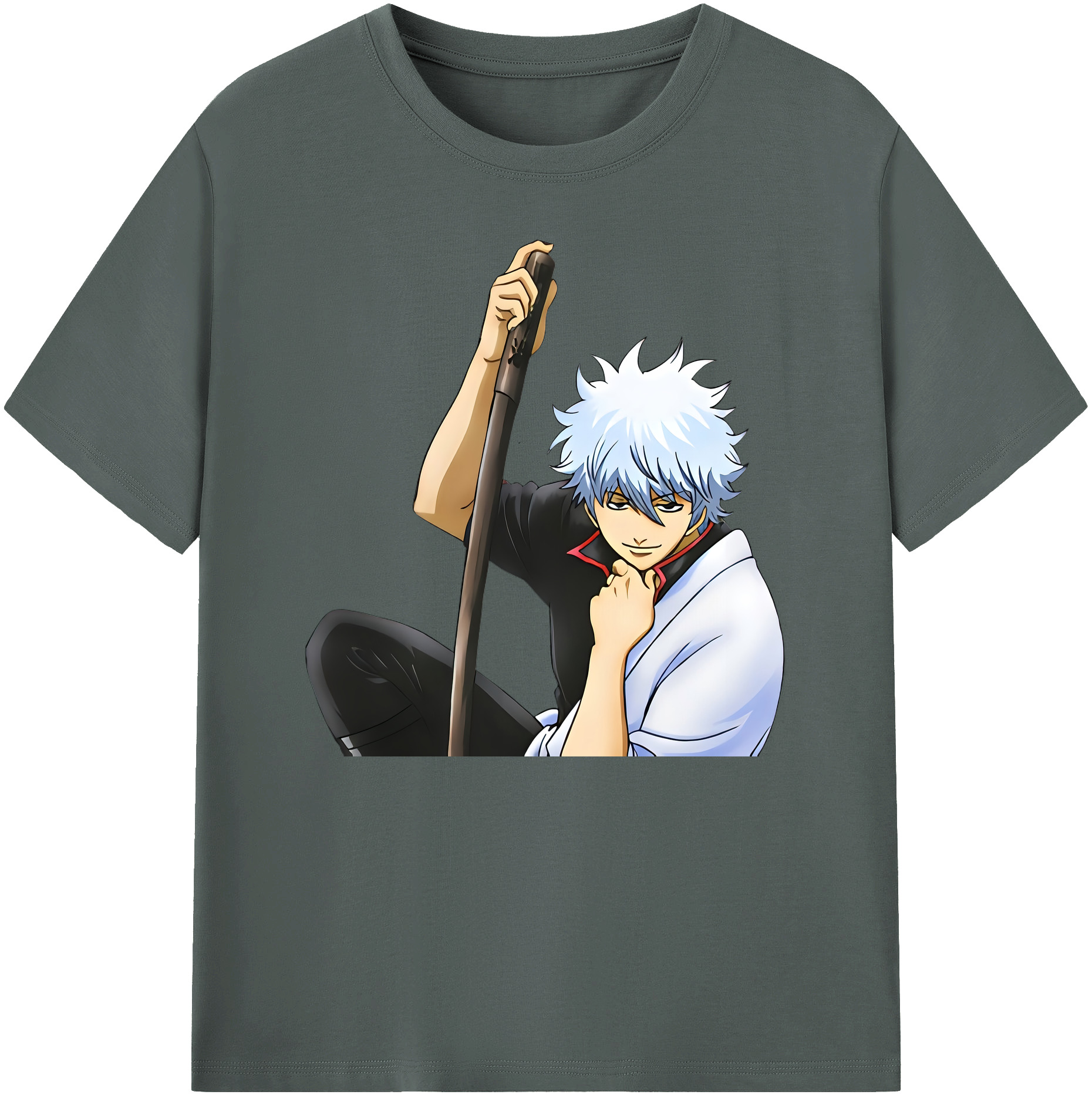 （画像用） ぎんたま 坂田銀時（さかたぎんとき） 神楽 志村新八（しむら しんぱち） GINTAMA Sakata Gintoki Kagura Shimura Shinpachi 綿100％ メンズ半袖Tシャツ｜肌触りやわらか＆通気性